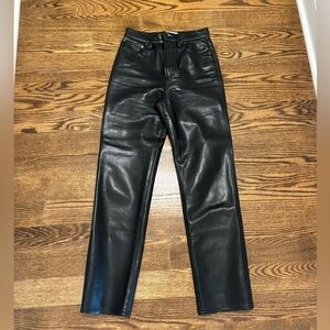 Agolde 90’s recycled leather pants, black, sz 24